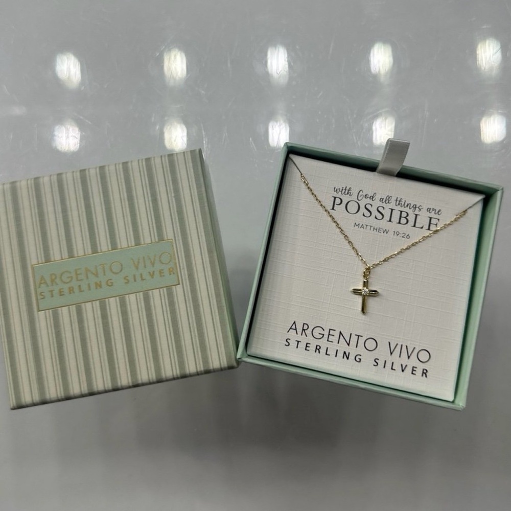 Sterling silver cross necklace